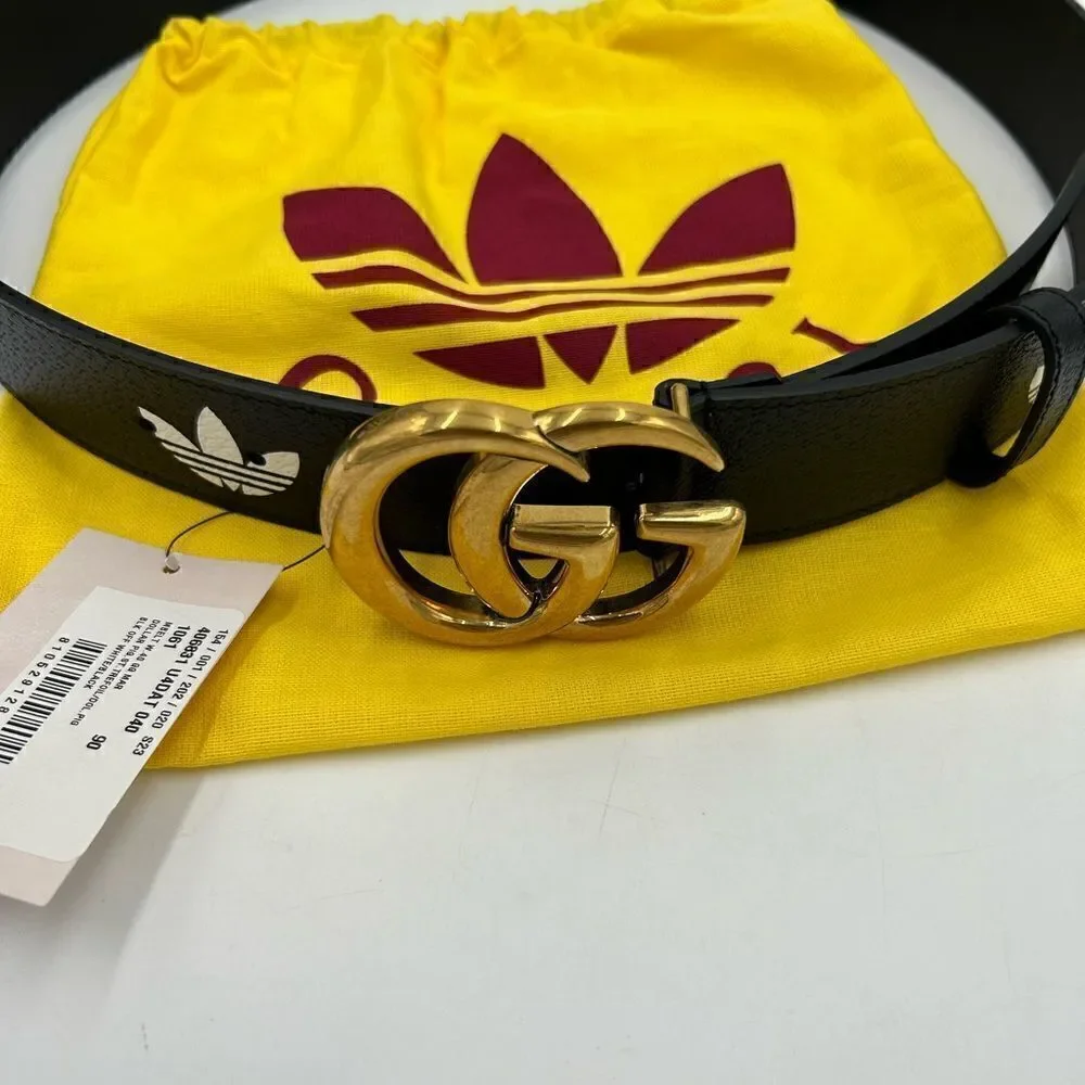 Men, Gucci, X Adidas, GG Marmont, Belt 90 cm made in Italy